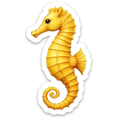Yellow seahorse emoji sticker
