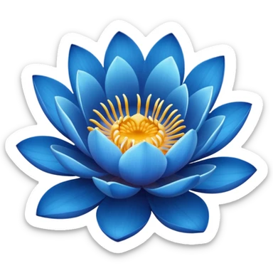 Blue lotus emoji sticker