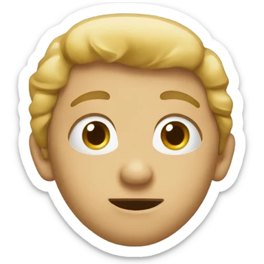 Face turning and looking back sticker