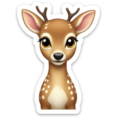 Baby deer for christmas sticker