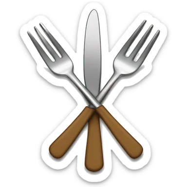 fork forking a bishop chesspiece sticker