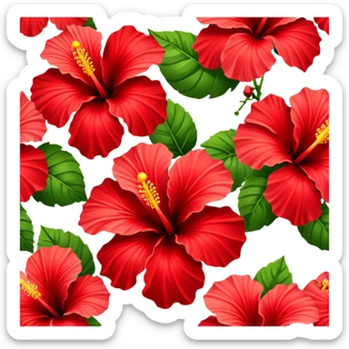 hibiscus flowers sticker