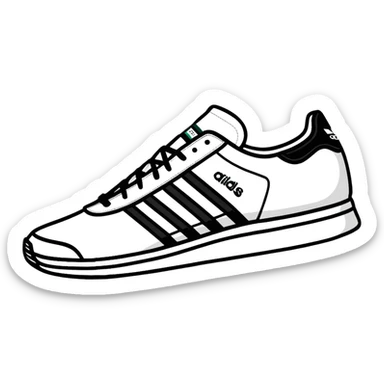Adidas logo with three stripes sticker