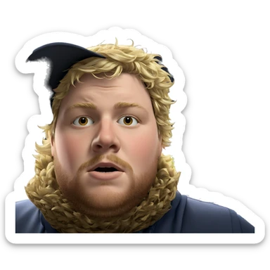 blonde boy in convenience store sticker