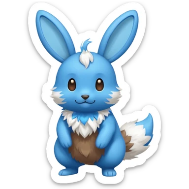 Minun-Bunnelby-fusion, full body sticker