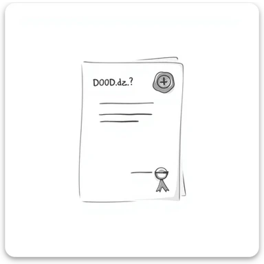Document with official stamp or seal – business registration certificate sticker