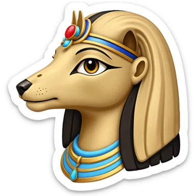 taştan yapılmıs Egyptian heykel sticker