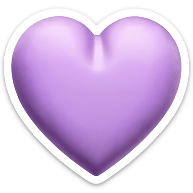 Light purple velvet 3d heart sticker