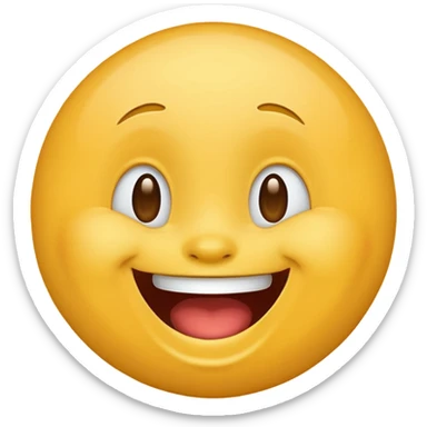 laughing face emoji, joyful expression sticker