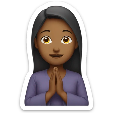praying woman  sticker