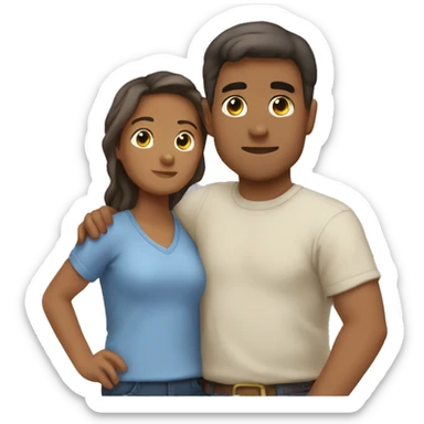 Corazón marrón clarito sticker