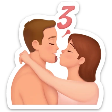 Emoji sex male female doing 69 sticker