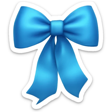 blue bow sticker