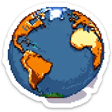 Image of the Earth with a quarter of it separated and molten layers within it visible sticker