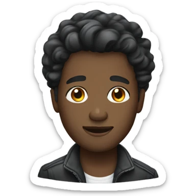 black guy with waves hairstyle  sticker