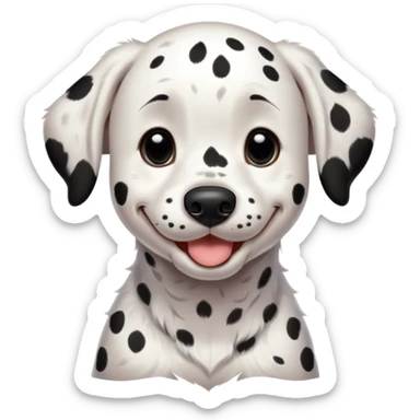 dalmatian being pet sticker