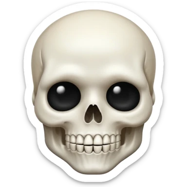 Skull face emoji of 5 year old  sticker