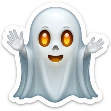 A ghost saying 67 sticker