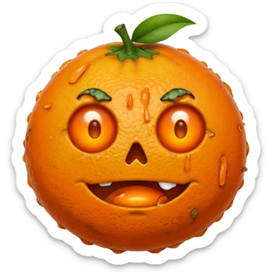 i want a rotten orange emoji. sticker