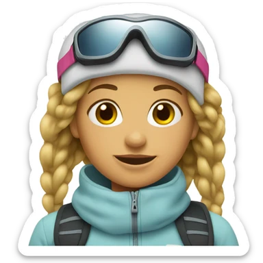 Ski girl sticker