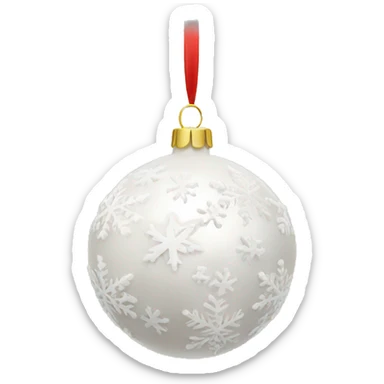 White Christmas decoration sticker