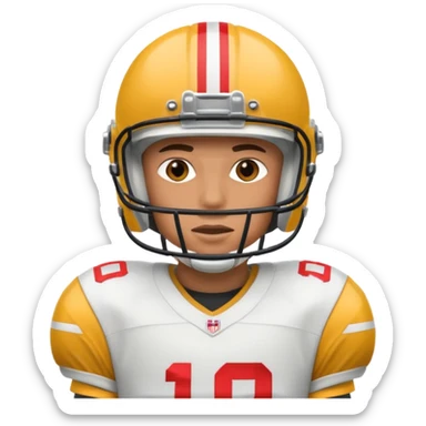 A person who plays football sticker