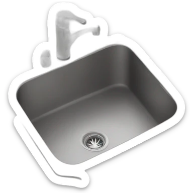 Kitchen sink no faicet sticker