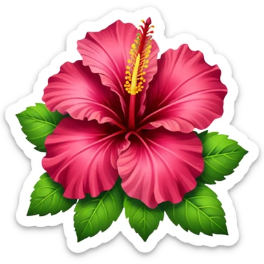 hibiscus multicolor flower bouquet
 sticker