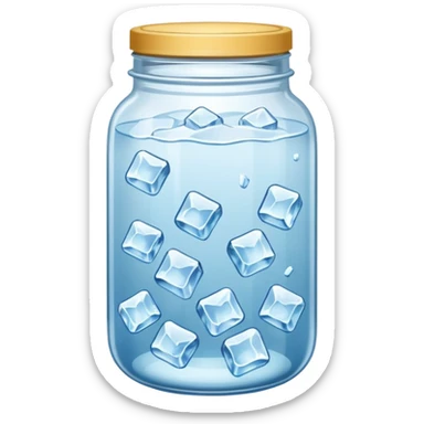 SLIM ICE JAR WITHOUT LID ON WITH LOTS OF ICE sticker