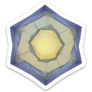 a chiral irregular icosagon (20-sided polygon) with fourfold (90°) rotational symmetry sticker