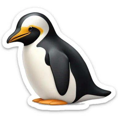 Pinguin mit Vollbart sticker