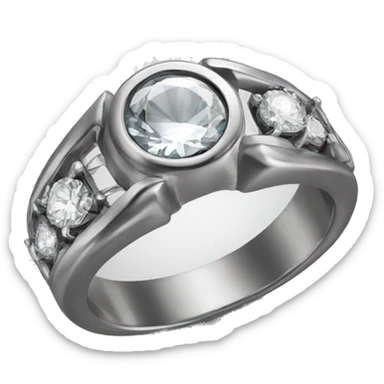 Ring with brilliant  sticker