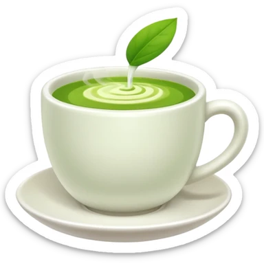 matcha in white cup sticker