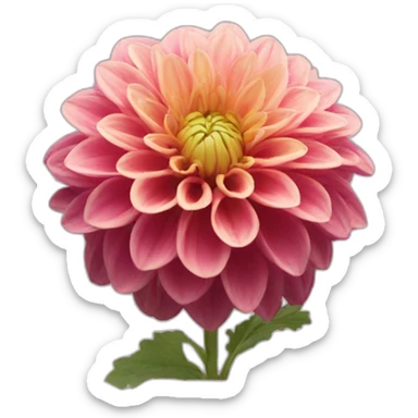 dahlia flower sticker