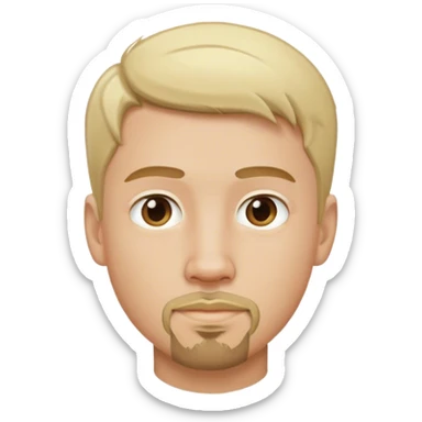 Guy with blonde short hair and goatee ￼ sticker
