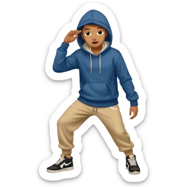 Hip-hop dancer (hoodie), street dancer. sticker