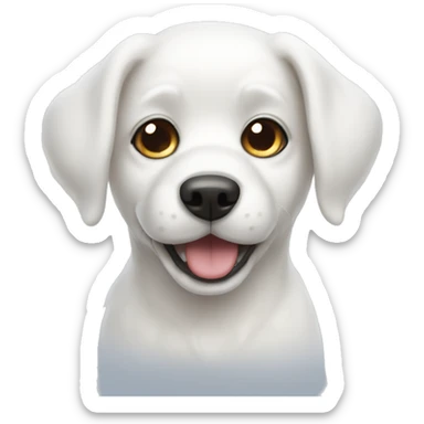 White cute dog sticker