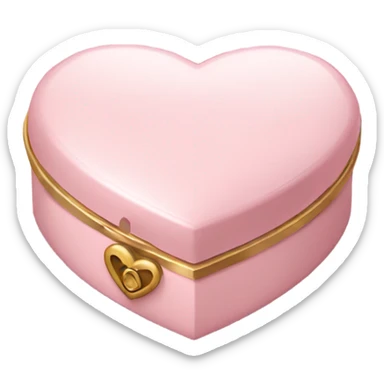Light pink heart shaped jewelry box sticker