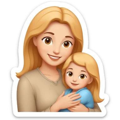 A loving mother figure with a warm smile sticker