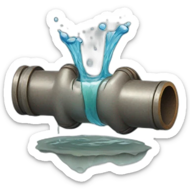 Pipe water leak sticker