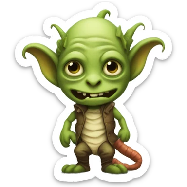 Armless goblin worm sticker