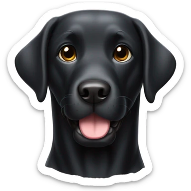 Show the whole black Labrador dog in the emoji kind of like the regular dog emoji  sticker