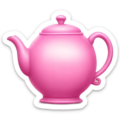 Pink tea pot sticker