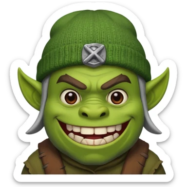 ork with beenie sticker