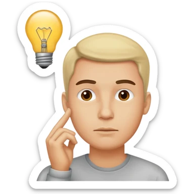 ligth man had an idea sticker