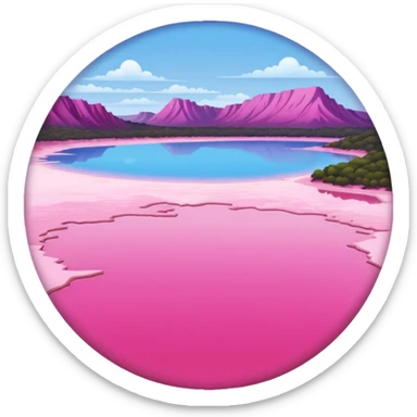 Australia pink lake image sticker
