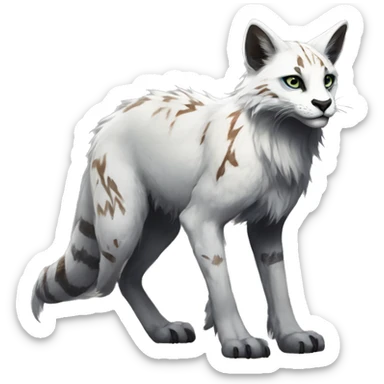 Modern Feral Rare Fantasy Vernid-Trico-species by LiLaiRa, markings, full body sticker
