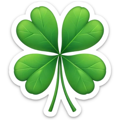 Lucky four leaf  sticker