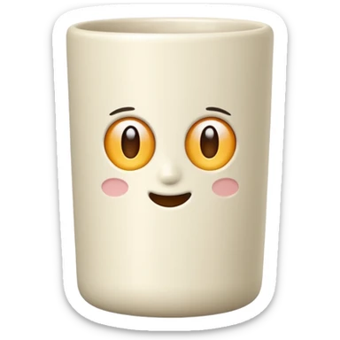 ivory-colored tumbler sticker