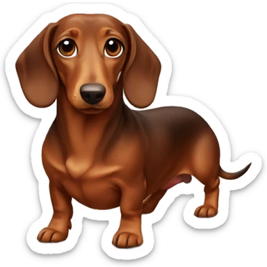 Brown dachshund sticker